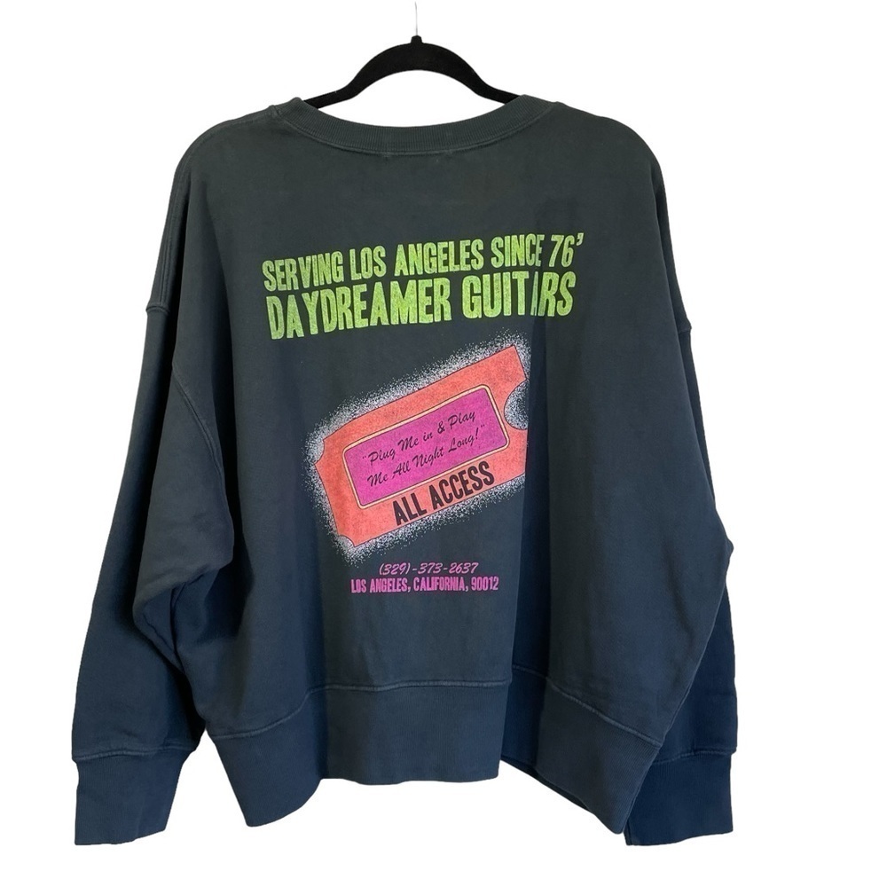 Daydreamer Retro Streetwear Guitar Cropped Sweatshirt Size 2X NWT - Picture 8 of 13